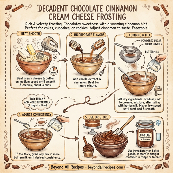 Decadent Chocolate Cinnamon Cream Cheese Frosting instructions