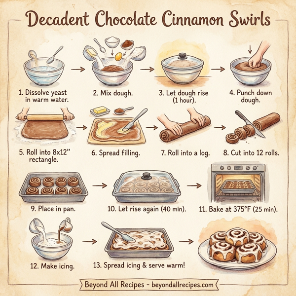 Decadent Chocolate Cinnamon Swirls instructions