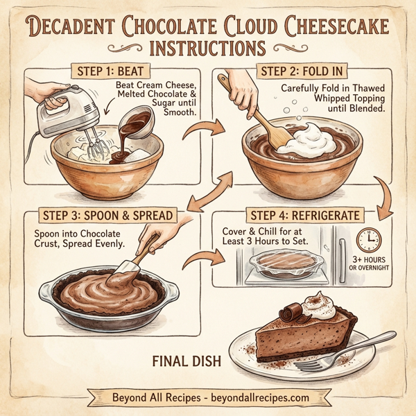 Decadent Chocolate Cloud Cheesecake instructions
