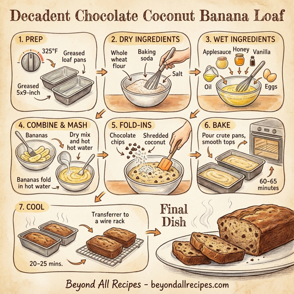 Decadent Chocolate Coconut Banana Loaf instructions