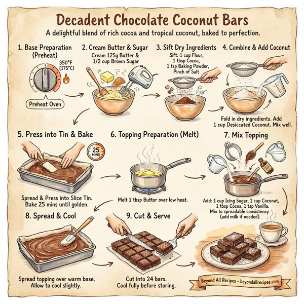 Decadent Chocolate Coconut Bars instructions