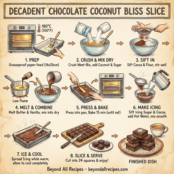 Decadent Chocolate Coconut Bliss Slice instructions