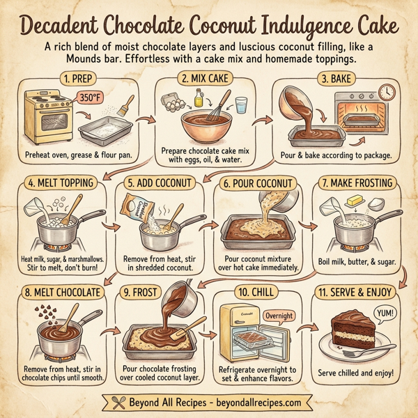Decadent Chocolate Coconut Indulgence Cake instructions