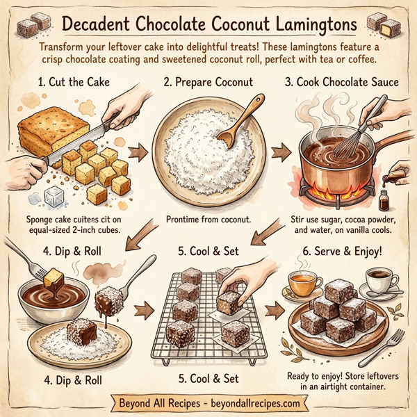 Decadent Chocolate Coconut Lamingtons instructions