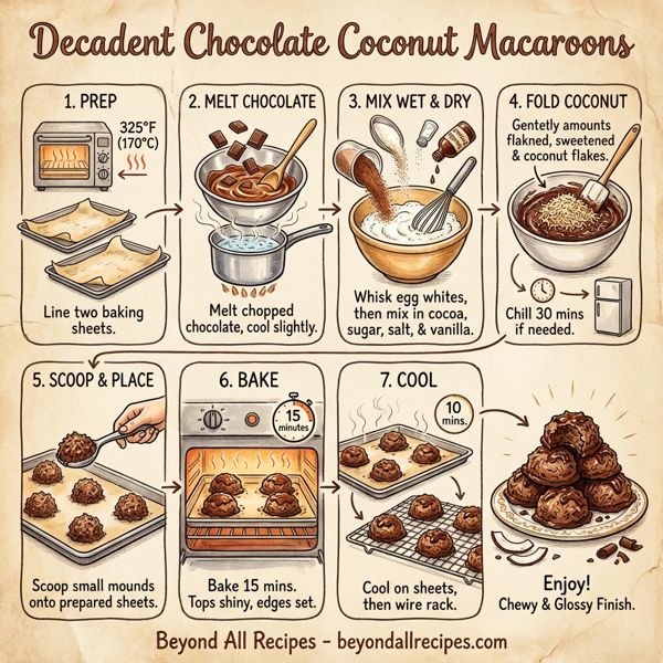 Decadent Chocolate Coconut Macaroons instructions