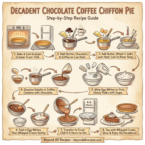 Decadent Chocolate Coffee Chiffon Pie instructions
