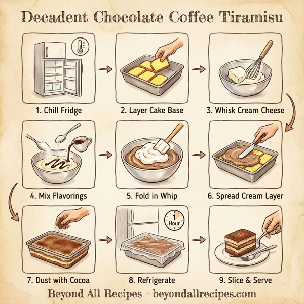 Decadent Chocolate Coffee Tiramisu instructions