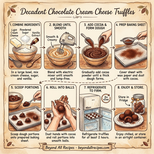 Decadent Chocolate Cream Cheese Truffles instructions