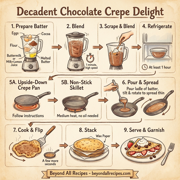 Decadent Chocolate Crepe Delight instructions
