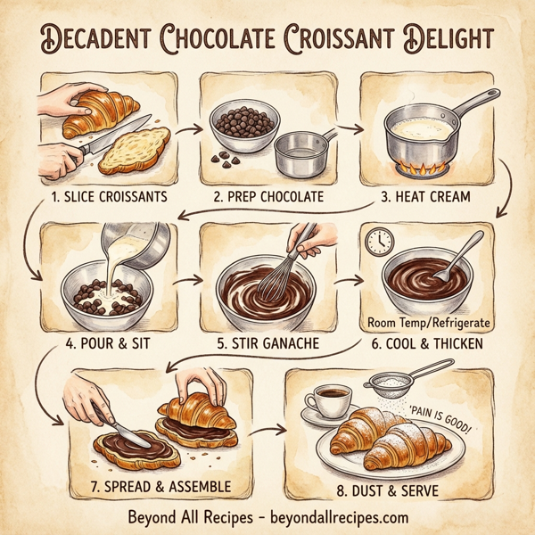 Decadent Chocolate Croissant Delight instructions