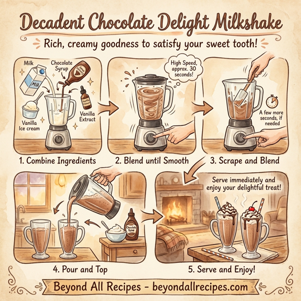 Decadent Chocolate Delight Milkshake instructions