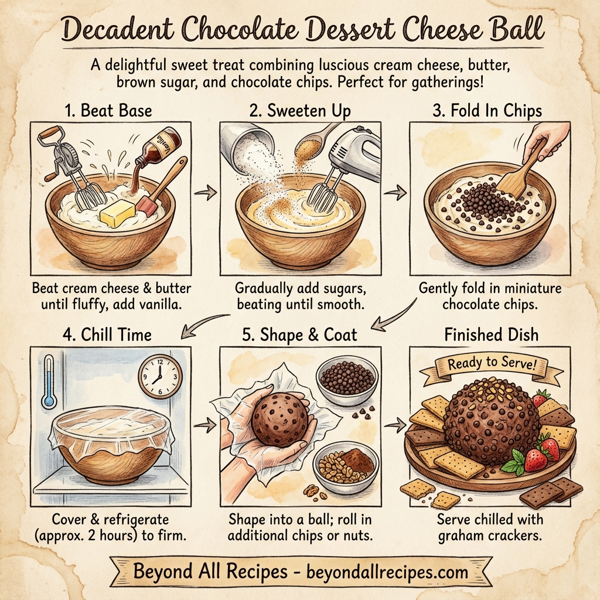Decadent Chocolate Dessert Cheese Ball instructions