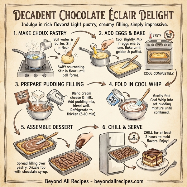 Decadent Chocolate Éclair Delight instructions