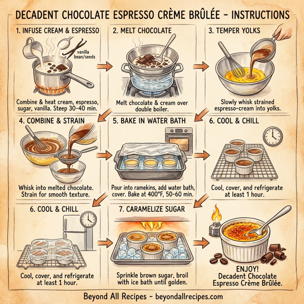 Decadent Chocolate Espresso Crème Brûlée instructions