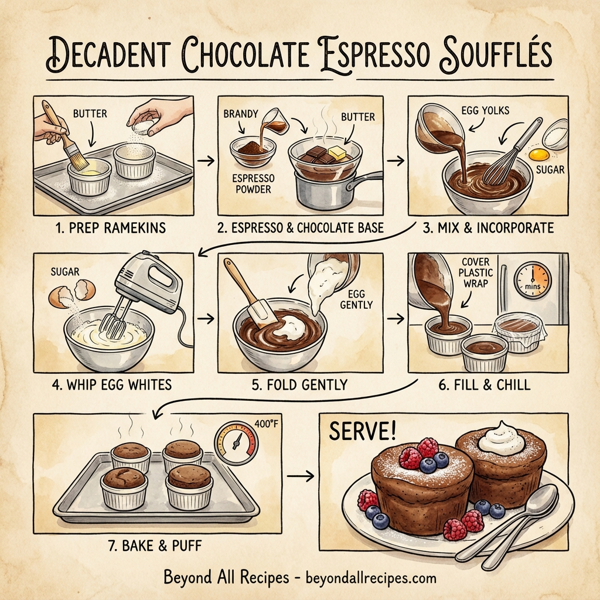 Decadent Chocolate Espresso Soufflés instructions