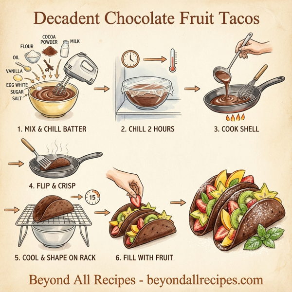 Decadent Chocolate Fruit Tacos instructions