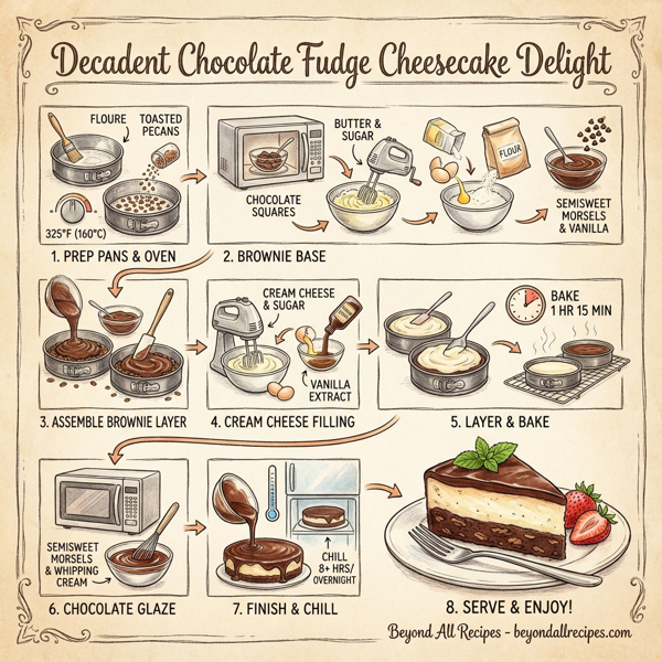 Decadent Chocolate Fudge Cheesecake Delight instructions