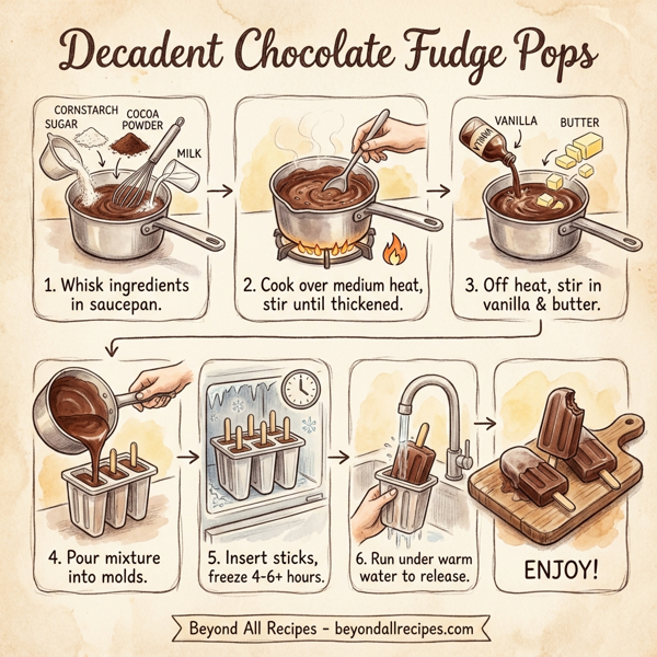 Decadent Chocolate Fudge Pops instructions