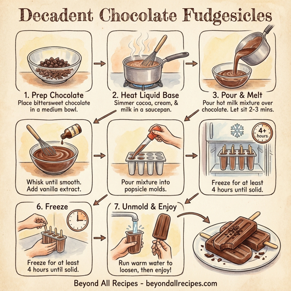 Decadent Chocolate Fudgesicles instructions