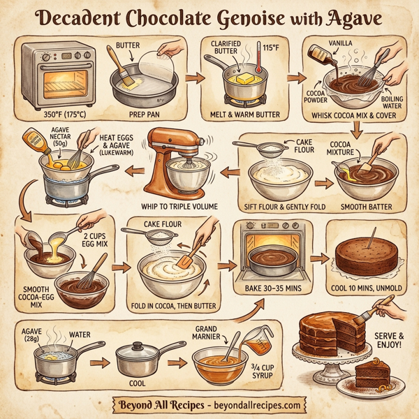 Decadent Chocolate Genoise with Agave instructions