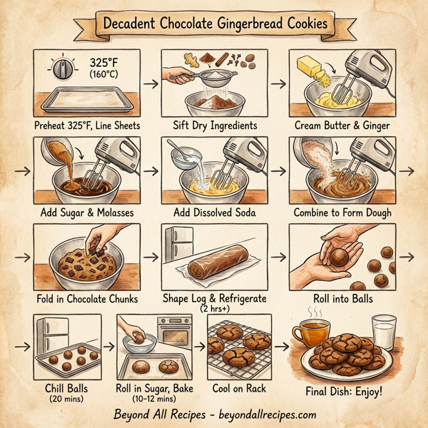Decadent Chocolate Gingerbread Cookies instructions