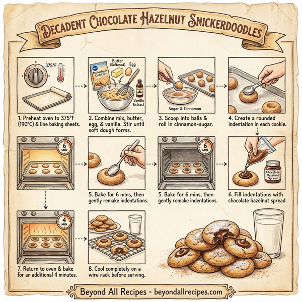 Decadent Chocolate Hazelnut Snickerdoodles instructions