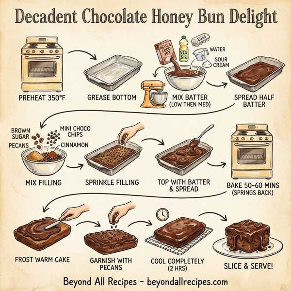 Decadent Chocolate Honey Bun Delight instructions