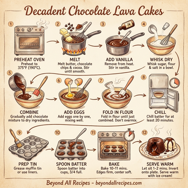 Decadent Chocolate Lava Cakes instructions
