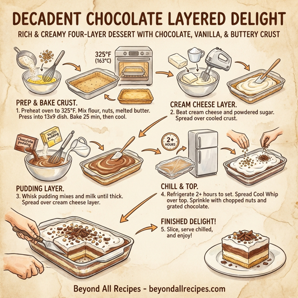 Decadent Chocolate Layered Delight instructions