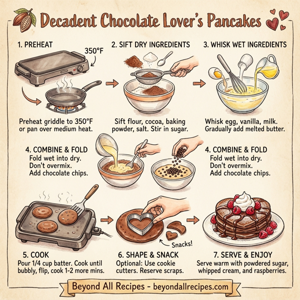 Decadent Chocolate Lover's Pancakes instructions