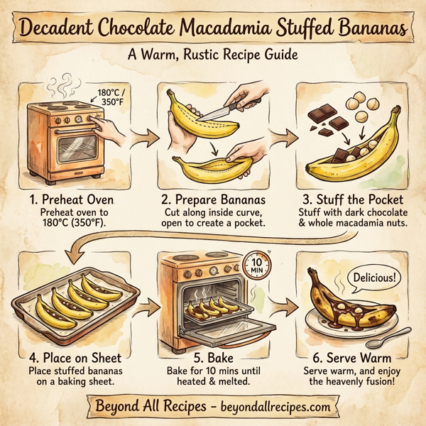 Decadent Chocolate Macadamia Stuffed Bananas instructions