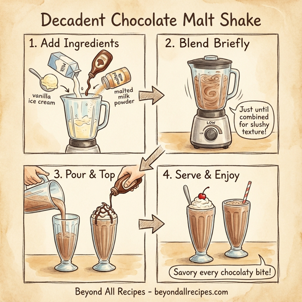 Decadent Chocolate Malt Shake instructions