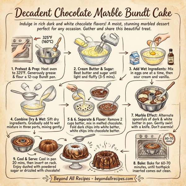 Decadent Chocolate Marble Bundt Cake instructions
