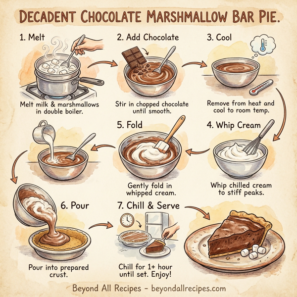 Decadent Chocolate Marshmallow Bar Pie instructions