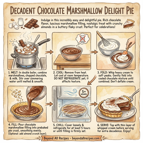 Decadent Chocolate Marshmallow Delight Pie instructions