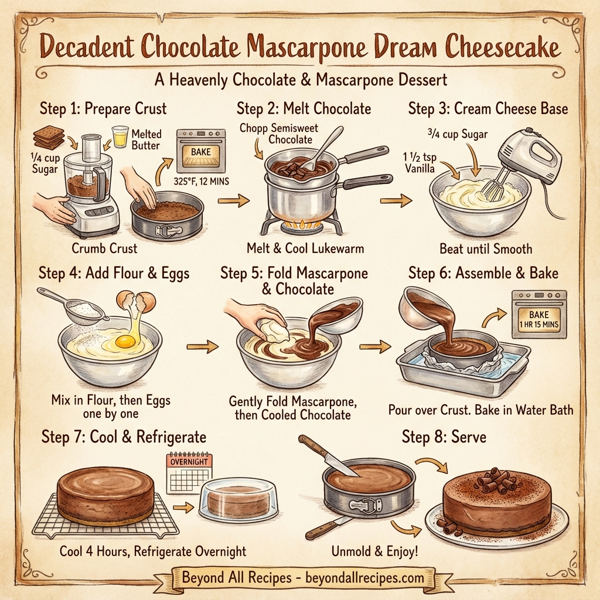Decadent Chocolate Mascarpone Dream Cheesecake instructions