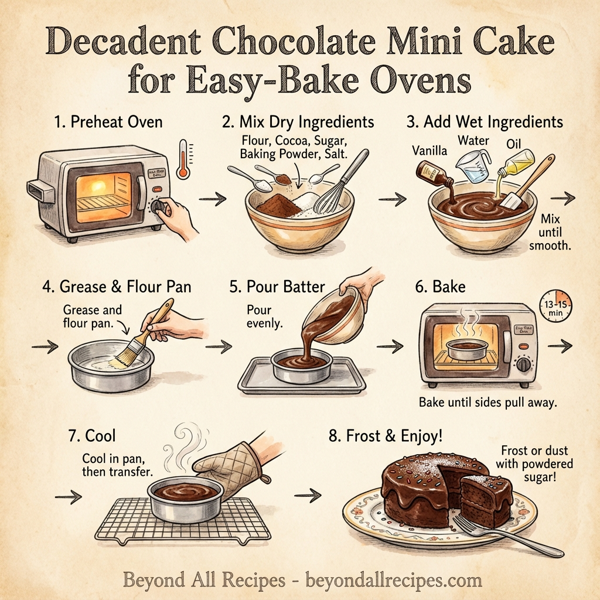 Decadent Chocolate Mini Cake for Easy-Bake Ovens instructions
