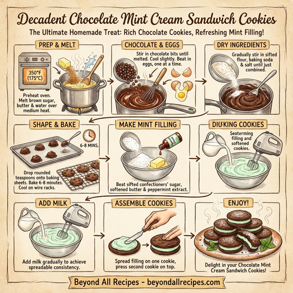 Decadent Chocolate Mint Cream Sandwich Cookies instructions