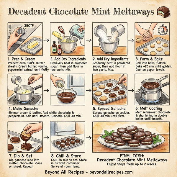 Decadent Chocolate Mint Meltaways instructions