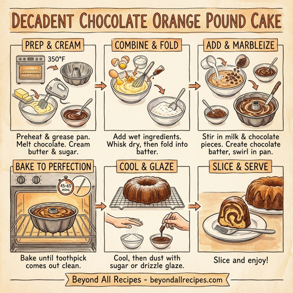 Decadent Chocolate Orange Pound Cake instructions