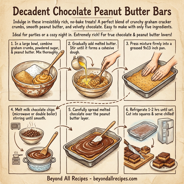 Decadent Chocolate Peanut Butter Bars instructions