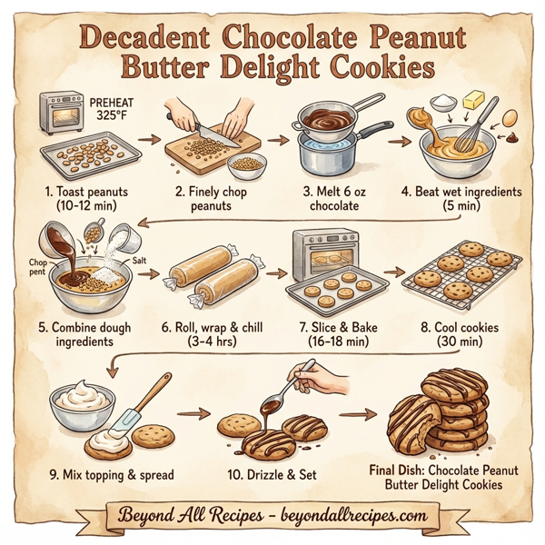 Decadent Chocolate Peanut Butter Delight Cookies instructions