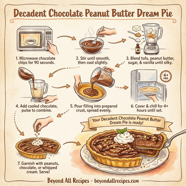 Decadent Chocolate Peanut Butter Dream Pie instructions