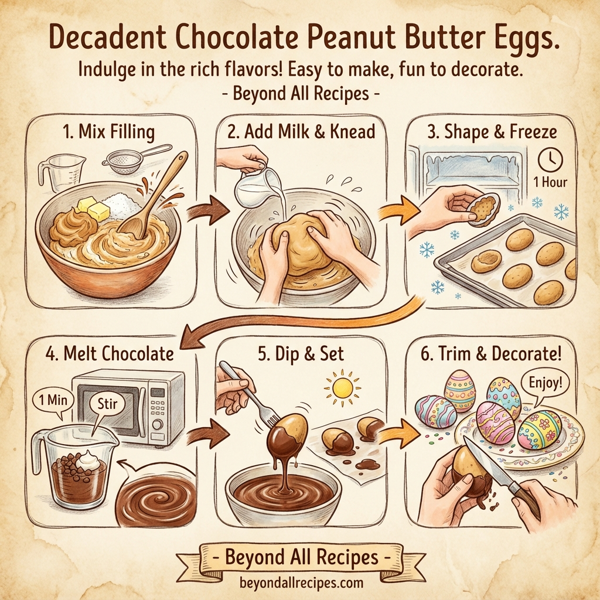 Decadent Chocolate Peanut Butter Eggs instructions