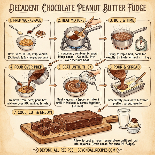 Decadent Chocolate Peanut Butter Fudge instructions