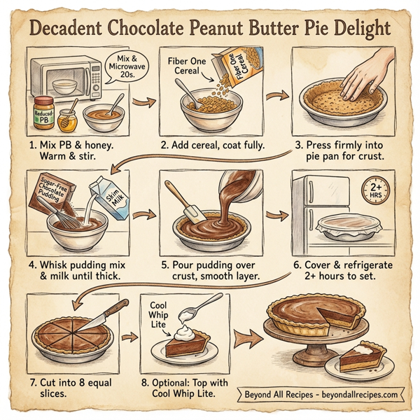 Decadent Chocolate Peanut Butter Pie Delight instructions