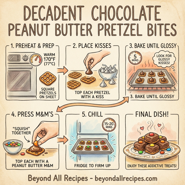 Decadent Chocolate Peanut Butter Pretzel Bites instructions