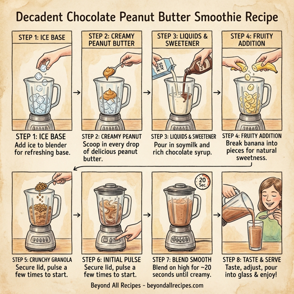 Decadent Chocolate Peanut Butter Smoothie instructions
