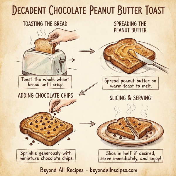 Decadent Chocolate Peanut Butter Toast instructions