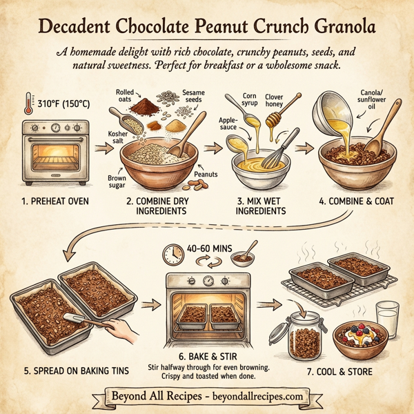 Decadent Chocolate Peanut Crunch Granola instructions